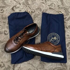 Johnston & Murphy Men's Tan Leather Sneakers